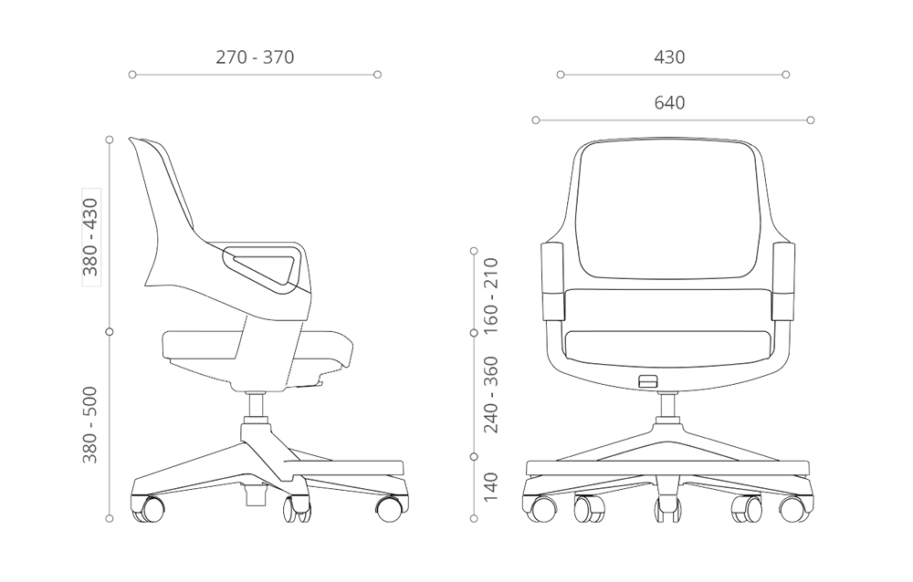Rookee Kids Educational Growth Adaptive Ergonomic Smart Study Chair